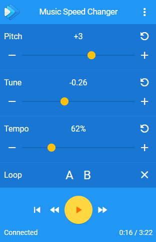 Music Speed Changer Browser Extension for streaming Audio and Video tempo, pitch and tune adjusting