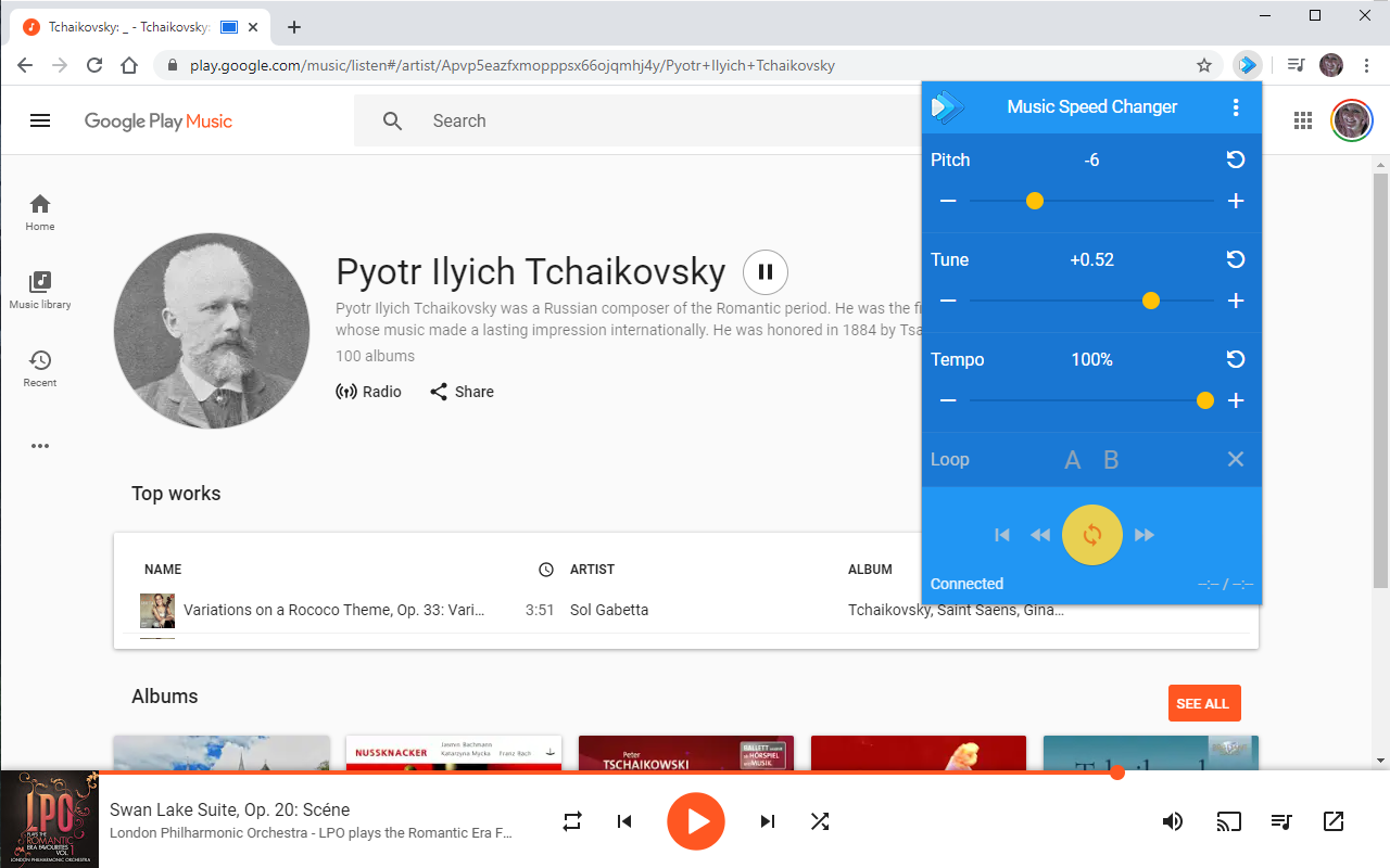 Google Music Speed Change Chrome Extension