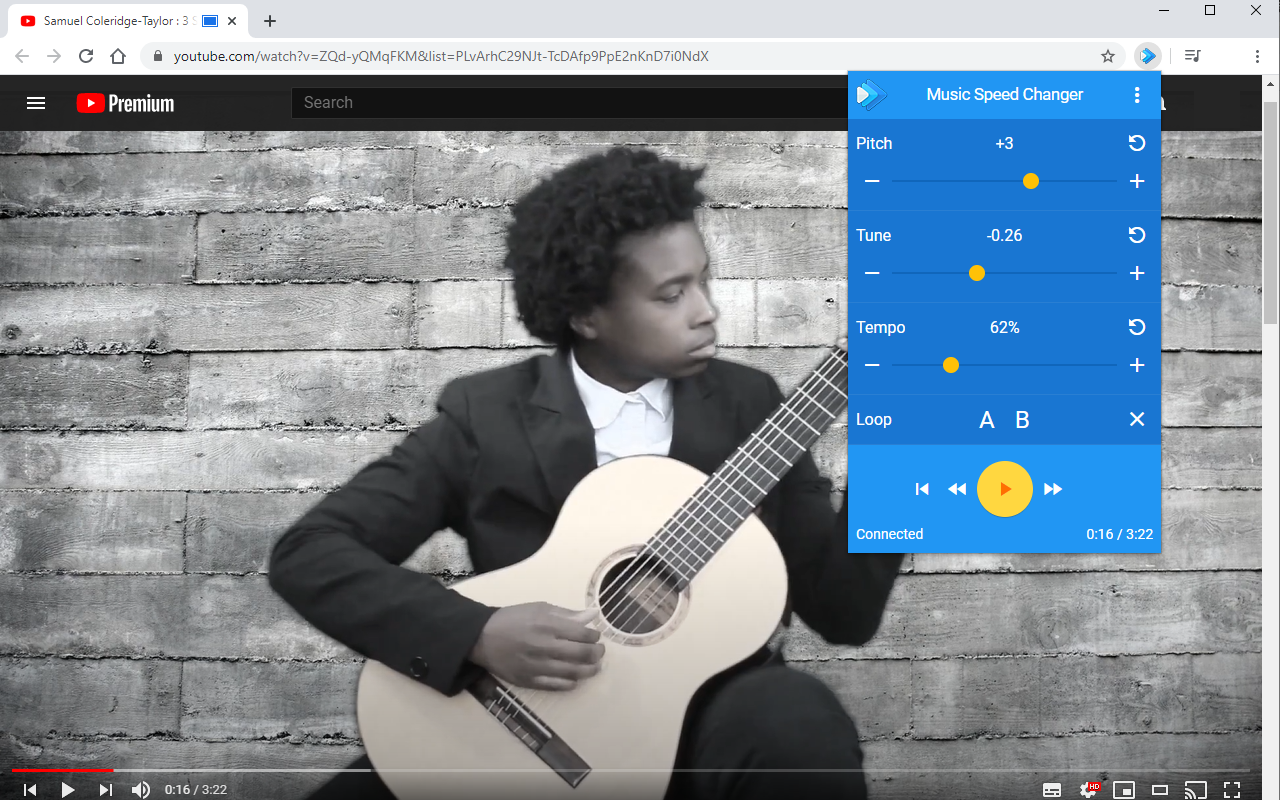 Youtube Music Speed Change Chrome Extension
